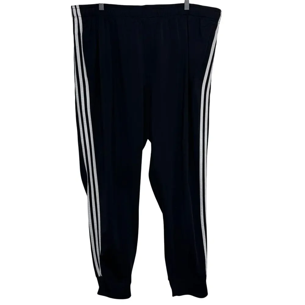 Adidas Original 3 Stripes Black & White Jogger Sweatpants Size 3X
